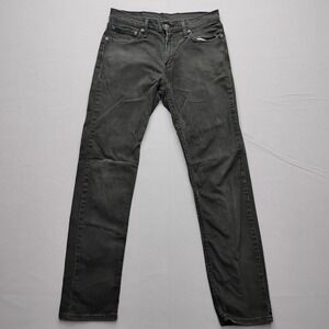 Levis 511 Slim Fit Jeans Mens 31x32 Faded Black Dark Grey Denim